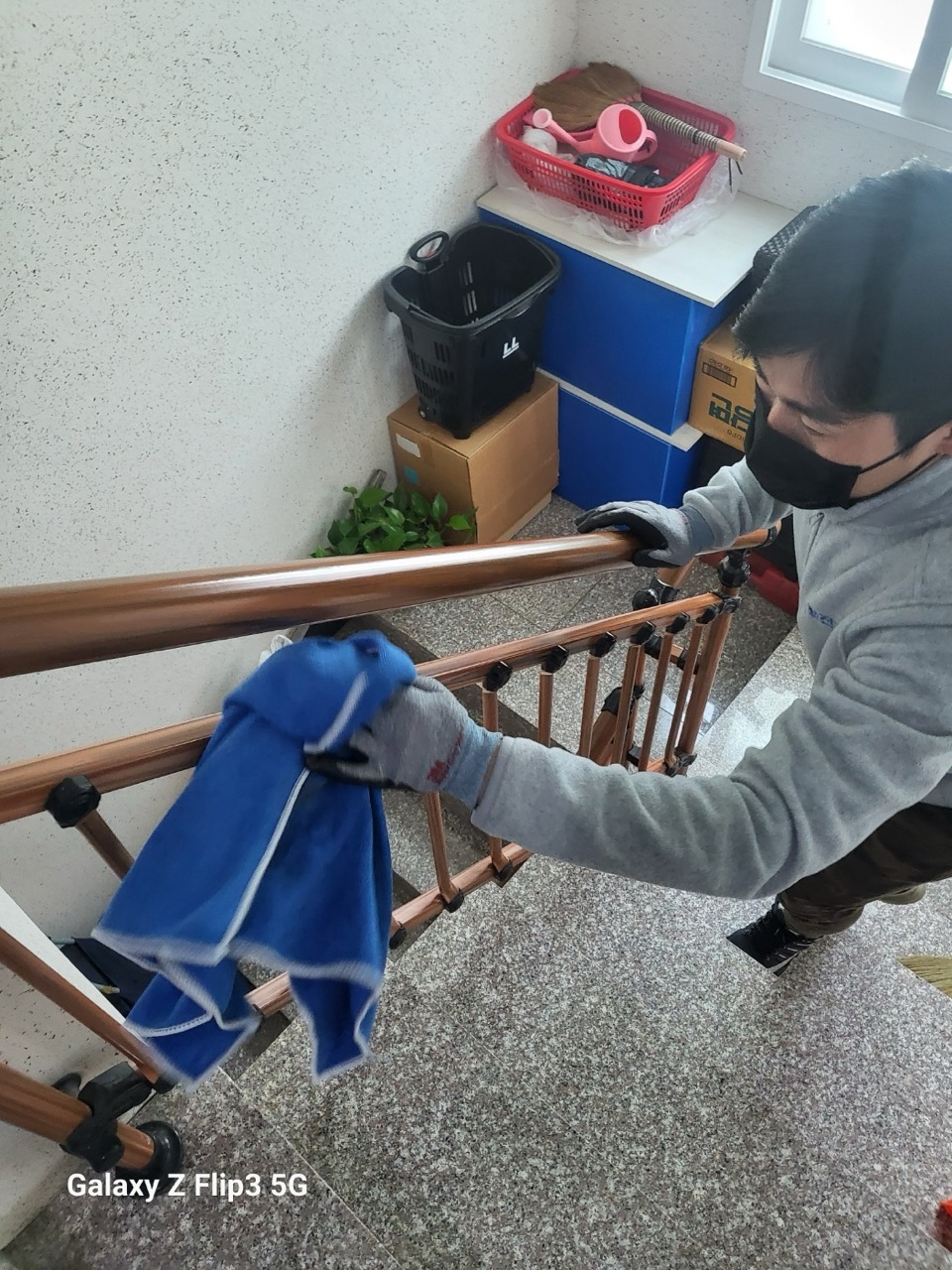 계단청소 작업 1